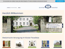 Tablet Screenshot of kloster-paradiese.de